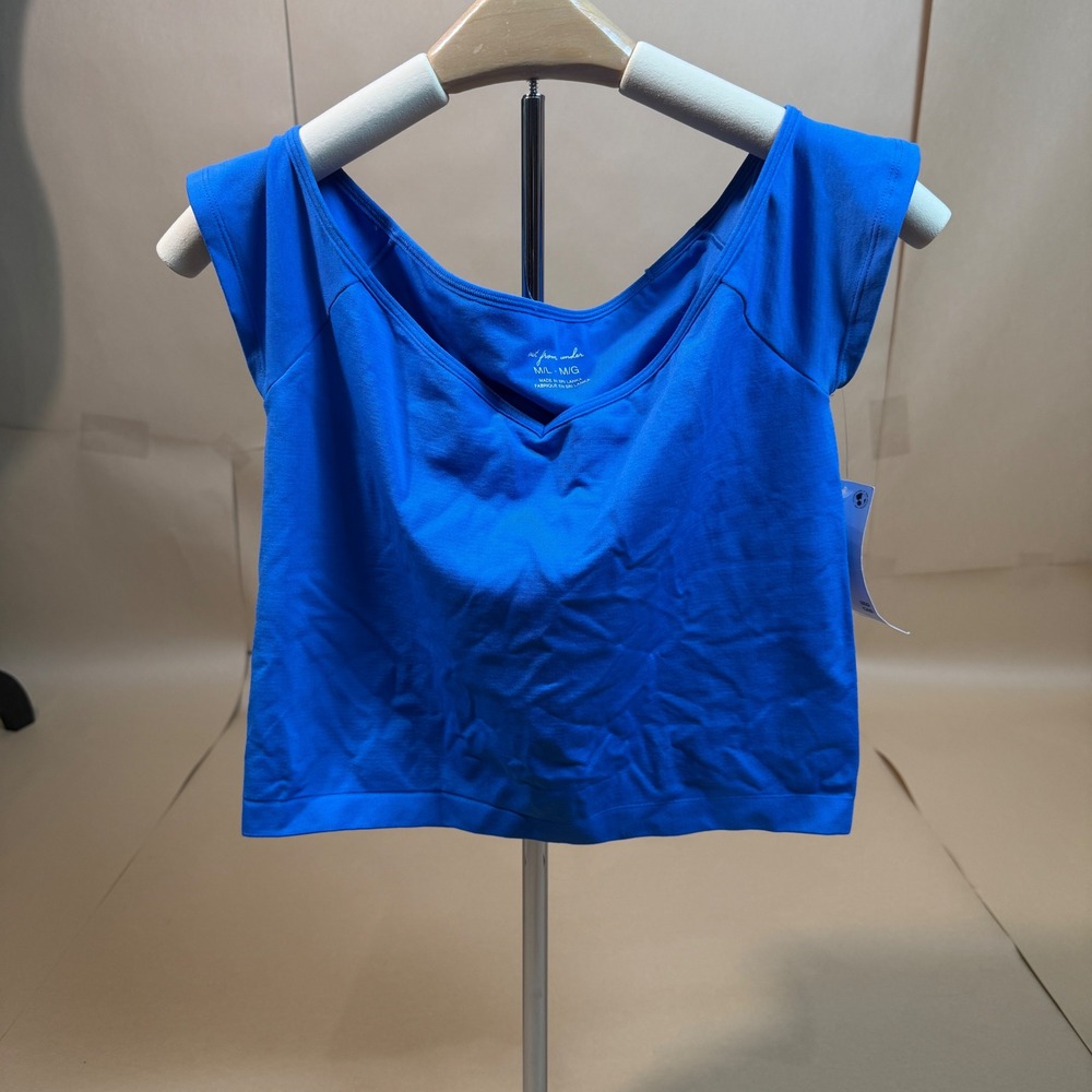 NWT! Out‎ From Under Urban Outfitters Intimately Seamless Crop Top Neon Blue M/L
